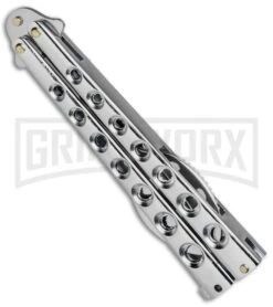 Boker Magnum 09RY250 Balispoon Butterfly Trainer - Satin Spoon -Kershaw Shop Boker Magnum Balispoon Butterfly Trainer Satin Spoon 09RY250 BHQ 80893 jr side large