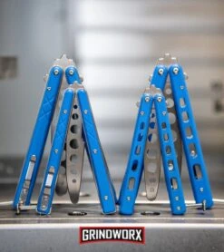 Boker Plus Mini Balisong Solid Blue Trainer Knife - Satin Dull 11 Boker Plus Mini Balisong Solid Blue Trainer Knife - Satin Dull -Kershaw Shop Boker Plus Balisong Trainer Butterfly Knife Blue G 10 Satin 01BO713 BHQ 99634 kp cnc web large 1