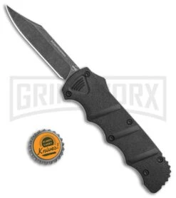 Boker Kalashnikov Black Aluminum OTF Automatic Knife - Bowie Black SW Plain -Kershaw Shop Boker Plus Kalashnikov DA OTF Auto Black SW BHQ 113130 jr bottlecap large