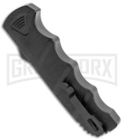 Boker Kalashnikov Black Aluminum OTF Automatic Knife - Bowie Black SW Plain -Kershaw Shop Boker Plus Kalashnikov DA OTF Auto Black SW BHQ 113130 jr side large