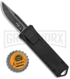 Boker Plus USB OTF Black Automatic Knife Aluminum - Black SW Plain -Kershaw Shop Boker Plus USB OTF Auto Black Aluminum Black SW BHQ 120633 jr bottlecap large