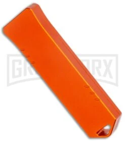 Boker Plus USB OTF Black Automatic Knife Aluminum - Orange SW Plain -Kershaw Shop Boker Plus USB OTF Auto Orange Aluminum Black SW BHQ 125997 jr side large