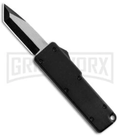 Chud Black OTF Automatic Knife - Black Tanto Plain