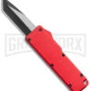 Chud Red OTF Automatic Knife - Black Tanto Plain -Kershaw Shop Chud Mini Red OTF Auto Pocket Clip Black Tanto GX 38559 jr large