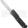 CobraTec Knives Mini Mamba OTF Knife Knurled Black D2 - Dagger Tanto Plain -Kershaw Shop CobraTec Knives Mini Mamba OTF Knurled Black D2 Dagger Tanto Satin GX 37481 jr large