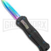 Coffin Blaster 2.0 Black DA/OTF Automatic Knife - Rainbow Dagger -Kershaw Shop Coffin Blaster 2.0 Black Flames DA OTF Auto Rainbow GX 38219 jr large