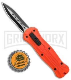 Coffin Blaster 2.0 Textured Orange DA/OTF Automatic - Two Tone Dagger -Kershaw Shop Coffin Blaster 2.0 Textured Orange Black DA OTF Auto TT Dagger GX 37879 jr bottlecap large