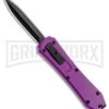 Coffin Blaster Purple DA/OTF Automatic Knife - Black Plain -Kershaw Shop Coffin Blaster Blaster Purple DA OTF Auto Black Plain GX 35365 jr large