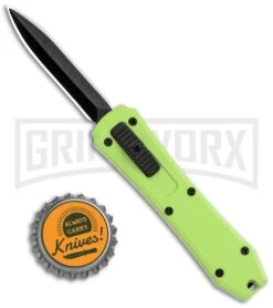 Coffin Blaster Light Green DA/OTF Automatic Knife - Black Plain -Kershaw Shop Coffin Blaster Light Green DA OTF Auto Black Plain GX 35366 jr bottlecap large