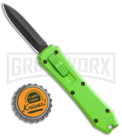 Coffin Blaster Metallic Green DA/OTF Automatic Knife - Black Plain -Kershaw Shop Coffin Blaster Metallic Green DA OTF Auto Black GX 38492 jr bottlecap large