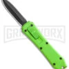 Coffin Blaster Metallic Green DA/OTF Automatic Knife - Black Plain -Kershaw Shop Coffin Blaster Metallic Green DA OTF Auto Black GX 38492 jr large