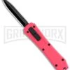 Coffin Blaster Metallic Pink DA/OTF Automatic Knife - Black Blade -Kershaw Shop Coffin Blaster Metallic Pink DA OTF Auto Black Plain GX 26200 jr large
