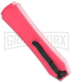 Coffin Blaster Metallic Pink DA/OTF Automatic Knife - Black Blade -Kershaw Shop Coffin Blaster Metallic Pink DA OTF Auto Black Plain GX 26200 jr side large