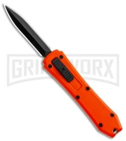 Coffin Blaster Orange DA/OTF Automatic Knife - Black Plain