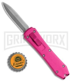 Coffin Blaster Pink DA/OTF Automatic Knife - Bead Blast Plain -Kershaw Shop Coffin Blaster Pink DA OTF Automatic Knife BB Plain 2706 2PK GX 35329 LS Bottlecap 2 large