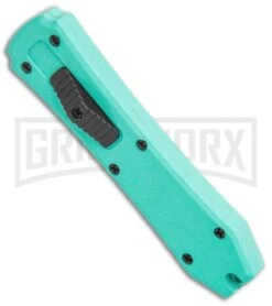 Coffin Blaster Robin Egg Blue DA/OTF Automatic Knife - Black Plain -Kershaw Shop Coffin Blaster Robin Egg Blue DA OTF Auto Black Plain GX 37836 jr spine large