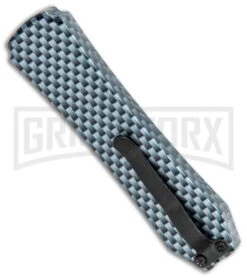 Coffin Blaster Extreme Sim Carbon Fiber DA/OTF Automatic Knife - Plain Black -Kershaw Shop Coffin Blaster Sim CF DA OTF Auto Black Plain GX 35362 jr side large