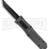 Mini Marvel Sim. Carbon Fiber HL OTF Automatic Knife - Black Tanto Blade -Kershaw Shop Coffin Blaster Sim CF DA OTF Auto Tanto Black GX 33815 jr large