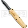 Coffin Blaster 2.0 Textured Gold DA/OTF Automatic Knife - Black Plain -Kershaw Shop Coffin Blaster Textured Gold DA OTF Auto Black GX 34912 jr large