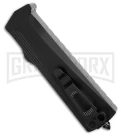 Daggerr Knives Koschei Black Aluminum Double Action OTF Knife - Black Plain -Kershaw Shop Daggerr Knives Koschei Double Action OTF Knife Black Aluminum 3.5in Black BHQ 182324 hd side large