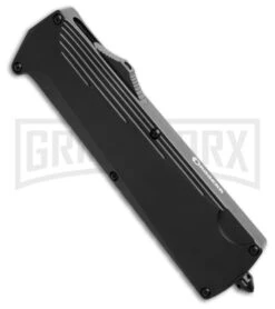 Daggerr Knives Koschei Black Aluminum Double Action OTF Knife - Black Plain -Kershaw Shop Daggerr Knives Koschei Double Action OTF Knife Black Aluminum 3.5in Black BHQ 182324 hd spine large