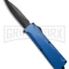Daggerr Knives Koschei Blue Aluminum Double Action OTF Knife - Black Plain -Kershaw Shop Daggerr Knives Koschei Double Action OTF Knife Blue Aluminum 3in Black BHQ 182322 td large