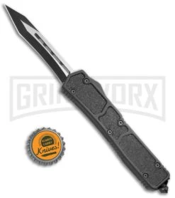 Delta Force D/A OTF Automatic Knife - Black/Satin Tanto Plain -Kershaw Shop Delta Force DA OTF Black Tanto 6PA22 50C BP 19781 jr bottlecap large