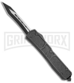 Delta Force D/A OTF Automatic Knife - Black/Satin Tanto Plain