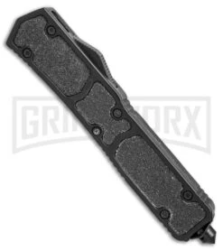 Delta Force Tactical Black D/A OTF Automatic Knife - Black Serr -Kershaw Shop Delta force black black serr BP 19375 er spine large