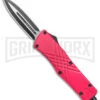 Demolisher OTF Automatic Knife Clip Point Pink - Two Tone Plain -Kershaw Shop Demolisher OTF Auto Dagger Pink TT GX 40641 jr large
