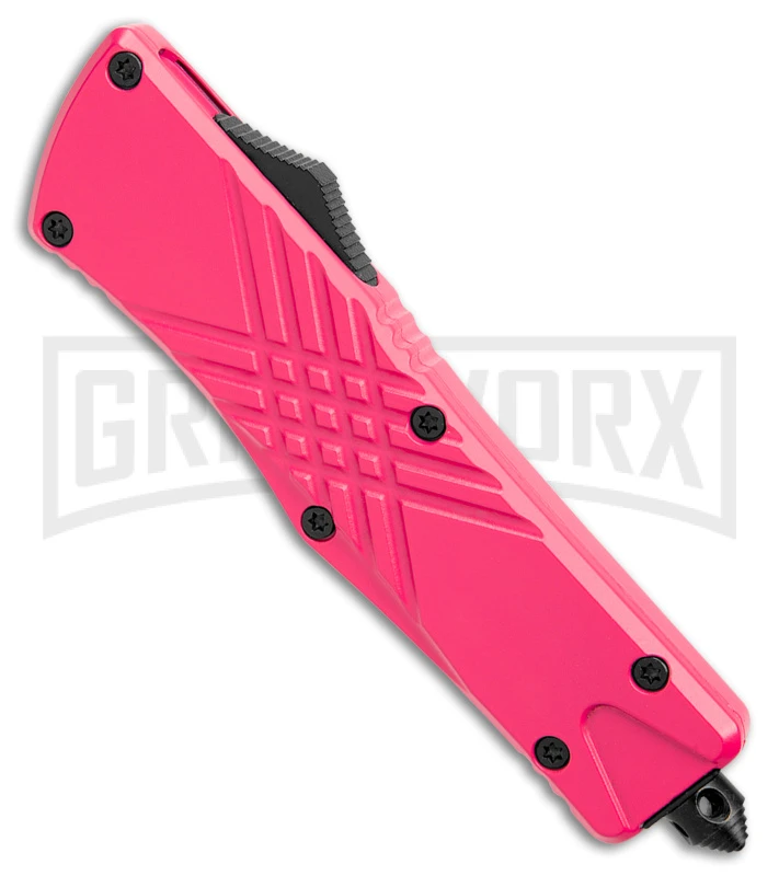 Demolisher OTF Automatic Knife Clip Point Pink - Two Tone Plain 4 Demolisher OTF Automatic Knife Clip Point Pink - Two Tone Plain - Image 2