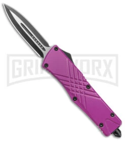 Demolisher OTF Automatic Knife Clip Point Purple - Two Tone Plain