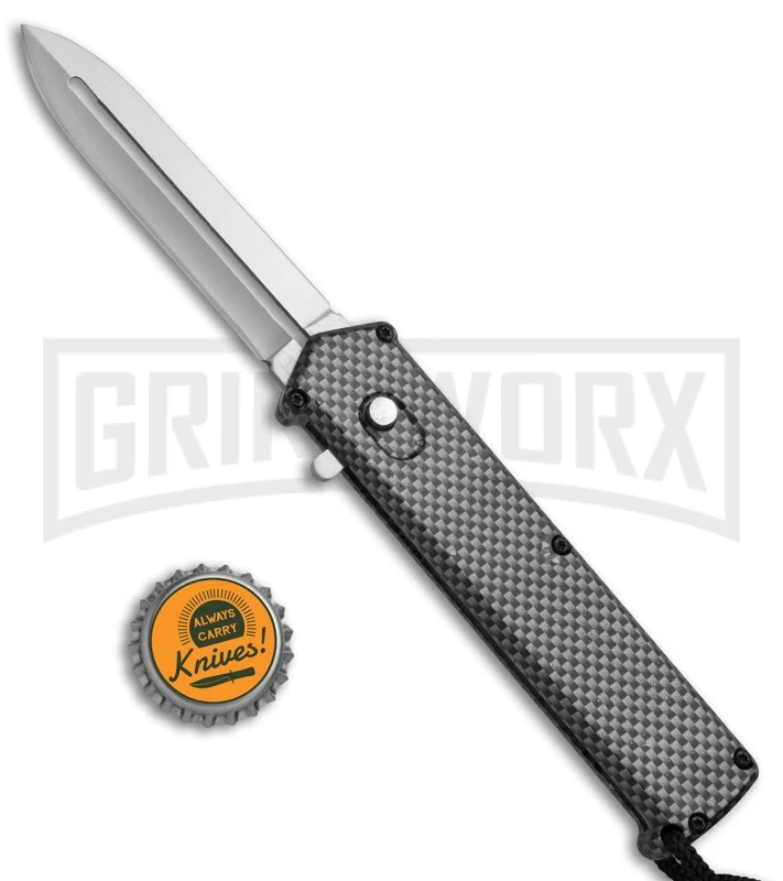 Elemental Reactor Sim. Carbon Fiber OTF Automatic Knife - Satin Plain 6 Elemental Reactor Sim. Carbon Fiber OTF Automatic Knife - Satin Plain - Image 4