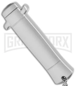 Enzo OTF Orange Automatic Keychain Knife - Satin Spear Point Plain -Kershaw Shop Enzo OTF Auto Keychain Knife Orange Satin GX 38889 jr side large