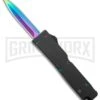 Firecracker Mini Black D/A OTF Automatic Knife - Rainbow Dagger -Kershaw Shop Firecracker Mini Black DA OTF Auto Rainbow Dagger GX 37856 jr large