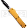 Firecracker Mini Gold D/A OTF Automatic Knife - Black Plain