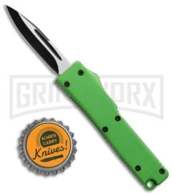 Firecracker Mini Venom Green D/A OTF Automatic Knife - Black Plain SB9337 -Kershaw Shop Firecracker Mini Green OTF DA Black Plain SB9337 BP 20209 jr bottlecap large
