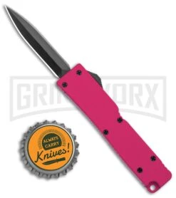 Firecracker Mini Pink D/A OTF Automatic Knife - Black Dagger -Kershaw Shop Firecracker Mini Pink DA OTF Auto Black Dagger GX 37859 jr bottlecap large