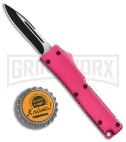 Firecracker Mini Pink D/A OTF Automatic Knife - Black -Kershaw Shop Firecracker Mini Pink DA OTF black BP 26463 er bottlecap large