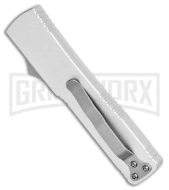 Firecracker Mini Silver D/A OTF Automatic Knife - Two Tone Tanto -Kershaw Shop Firecracker Mini Silver DA OTF Auto TT Tanto GX 34971 jr side large