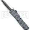 Firecracker Mini Sim. Carbon Fiber D/A OTF Automatic Knife - Black Dagger -Kershaw Shop Firecracker Mini Sim CF DA OTF Auto Black Dagger GX 37871 jr large
