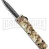 Firecracker Mini Tan Digi Camo D/A OTF Automatic Knife - Black Dagger -Kershaw Shop Firecracker Mini Tan Digi Camo DA OTF Auto Black Dagger GX 37873 jr large