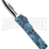 Firecracker Mini Blue Skull D/A OTF Automatic Knife - Black Plain -Kershaw Shop Firecracker mini blue skull black BP 19696 er large
