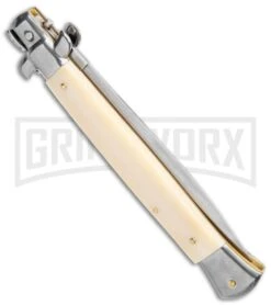 Frank B. 11" Camel Bone Handle Stiletto (5" Dagger) -Kershaw Shop Frank B 11in Camel Bone Handle Stiletto Dagger GX 34343 jr side large