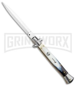 Frank B. 11" Brazilian Horn Italian Stiletto Auto Knife - Dagger