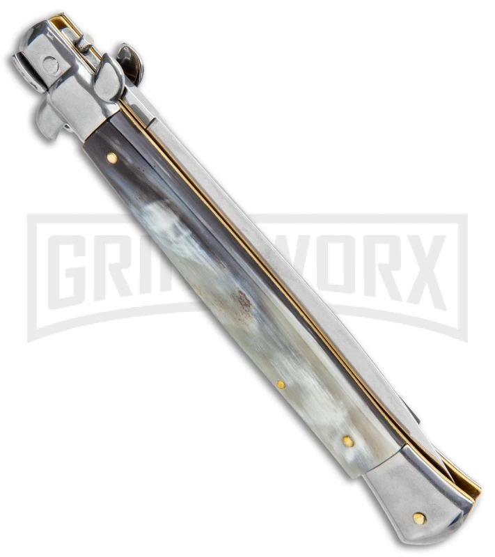 Frank B. 11" Brazilian Horn Italian Stiletto Auto Knife - Dagger 5 Frank B. 11" Brazilian Horn Italian Stiletto Auto Knife - Dagger - Image 3