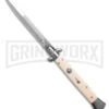 Frank B. 11" Sim Ivory Stiletto Automatic Knife (Bayonet)