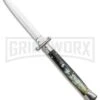 Frank B 11" Italian Stiletto Swinguard Brazilian Dark Horn Automatic Knife