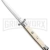 Frank B. 11" Sim Ivory Italian Stiletto Swinguard - Dagger Satin