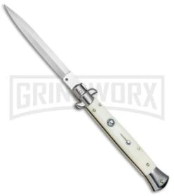 Frank B. 11" Sim Ivory Stiletto Automatic Knife - Dagger